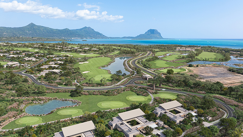 Harmonie Golf & Beach Estate île Maurice, Vue aérienne avec golf